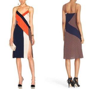 Diane Von Furstenberg Frederica Paneled Printed Si